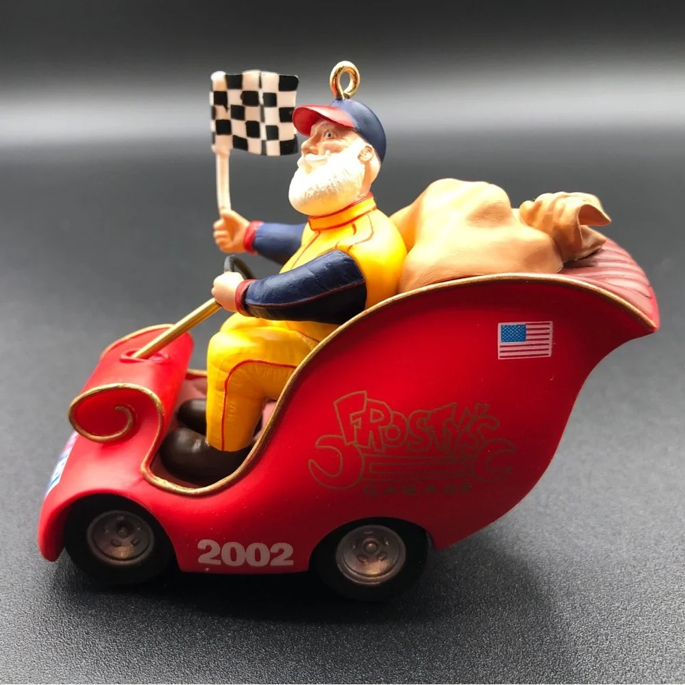 Hallmark Keepsake Ornament 2002 Santa’s Racin’‎ Sleigh NASCAR Handcrafted